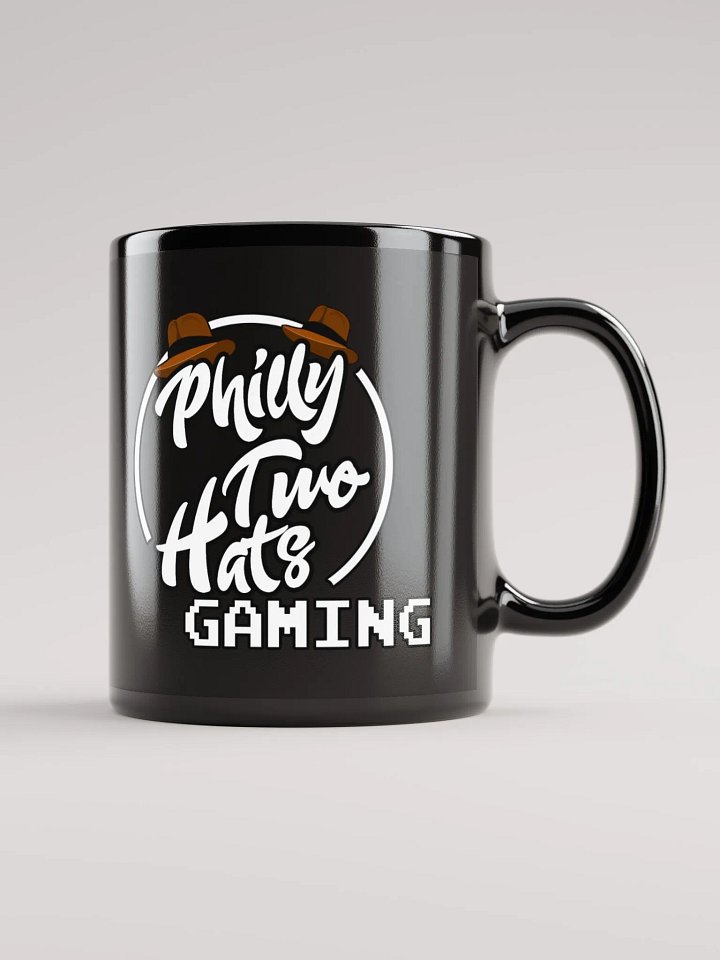 Philly Two Hats Gaming Logo Mug Black product image (1)