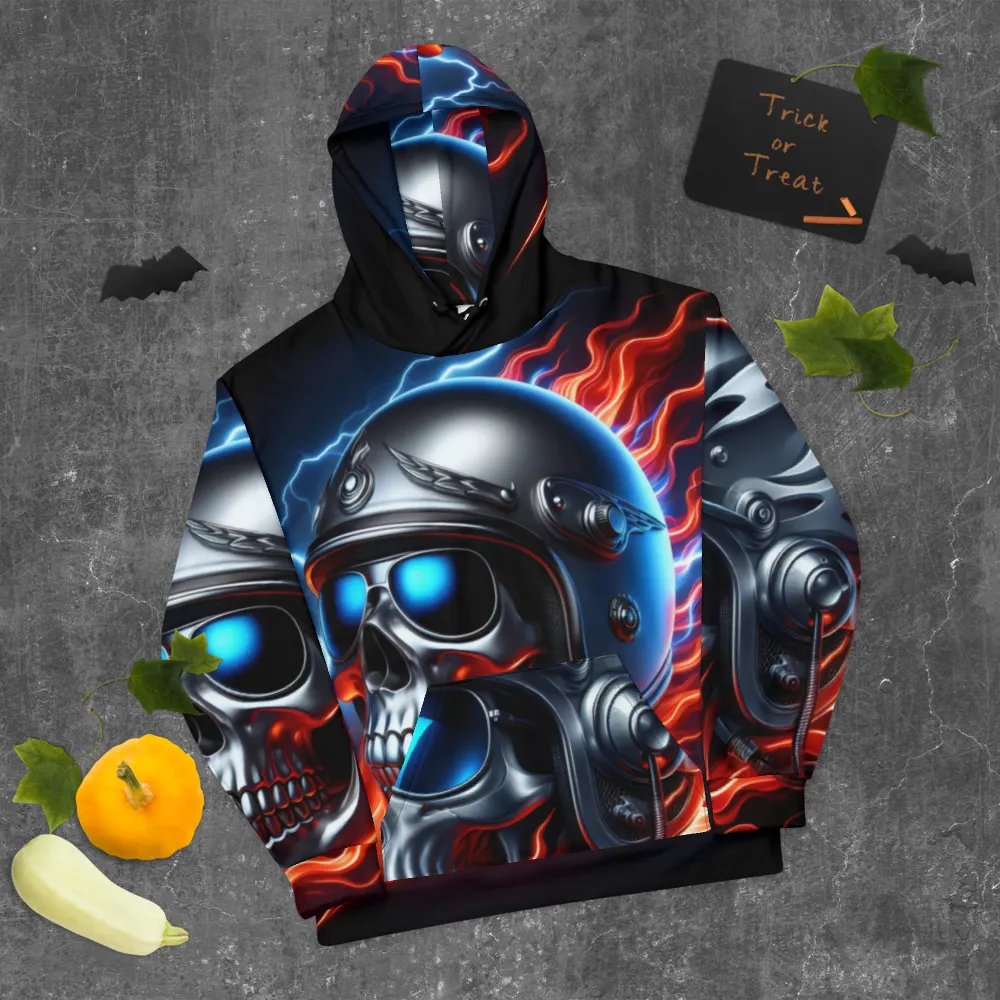 Winged Skull Intensity - Unisex Skull Hoodie #49 product image (9)