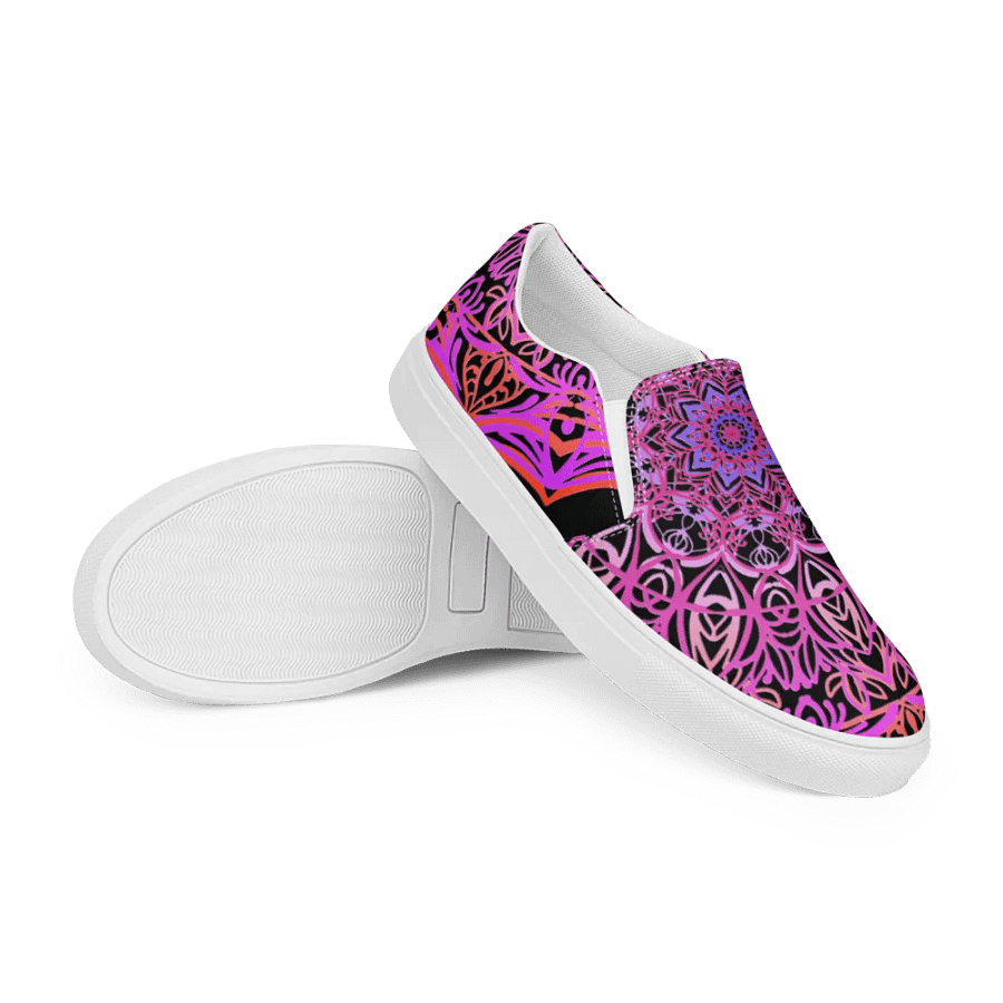 Symmetrical Serenity Mandala Canvas Shoes product image (5)