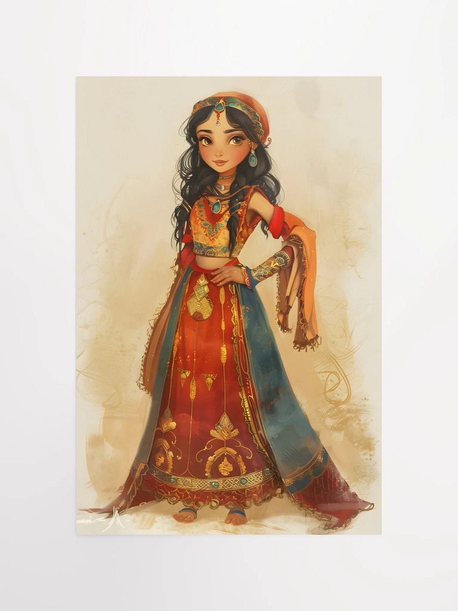 Elegant female character in vibrant traditional attire. product image (4)