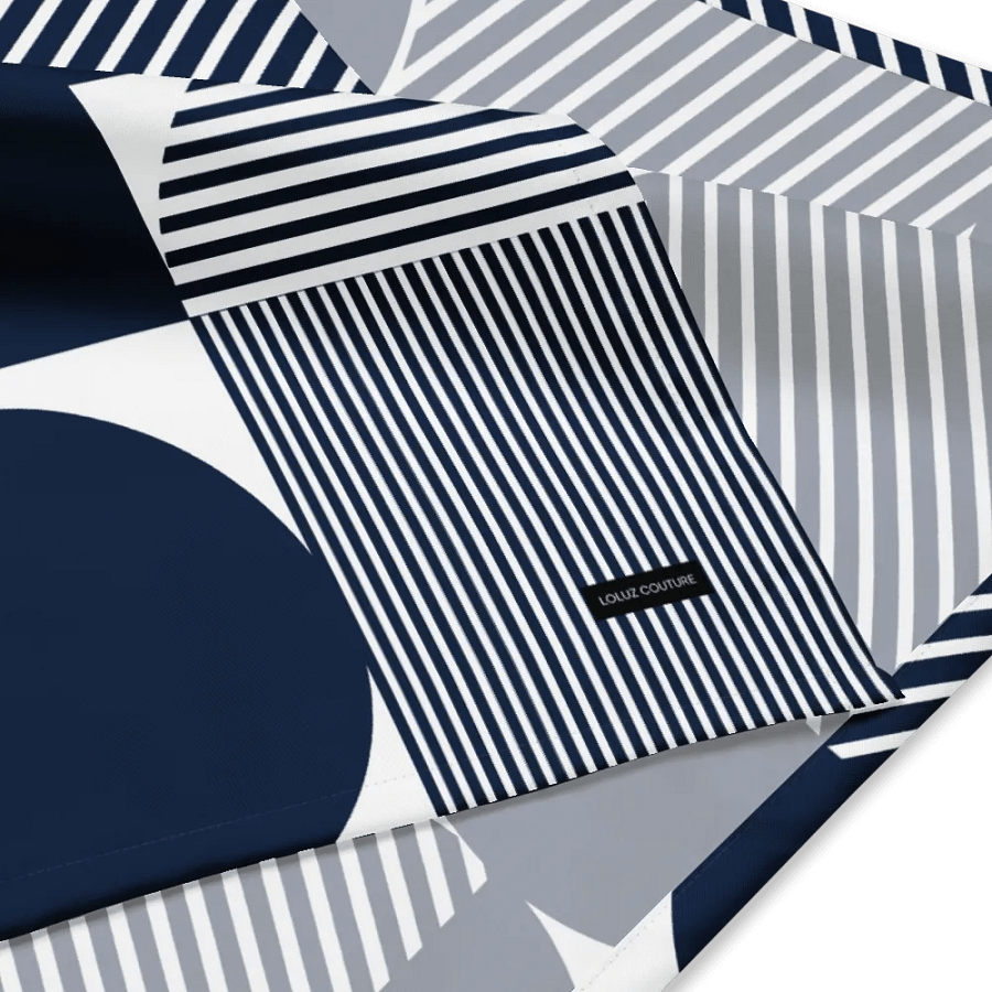 Geometric Navy Blue Bliss Bandana product image (3)