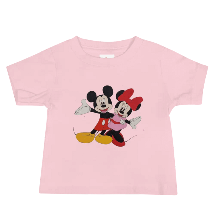 Mickey and Minnie mouse (art by Dina R.) acrylic painting picture - Baby Jersey Short Sleeve Tee product image (3)