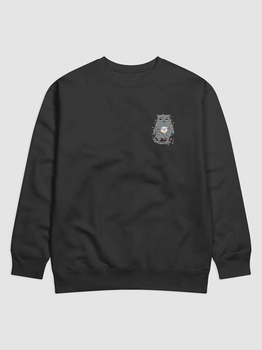 Disappointed Cat Tangled Christmas Sweatshirt product image (1)