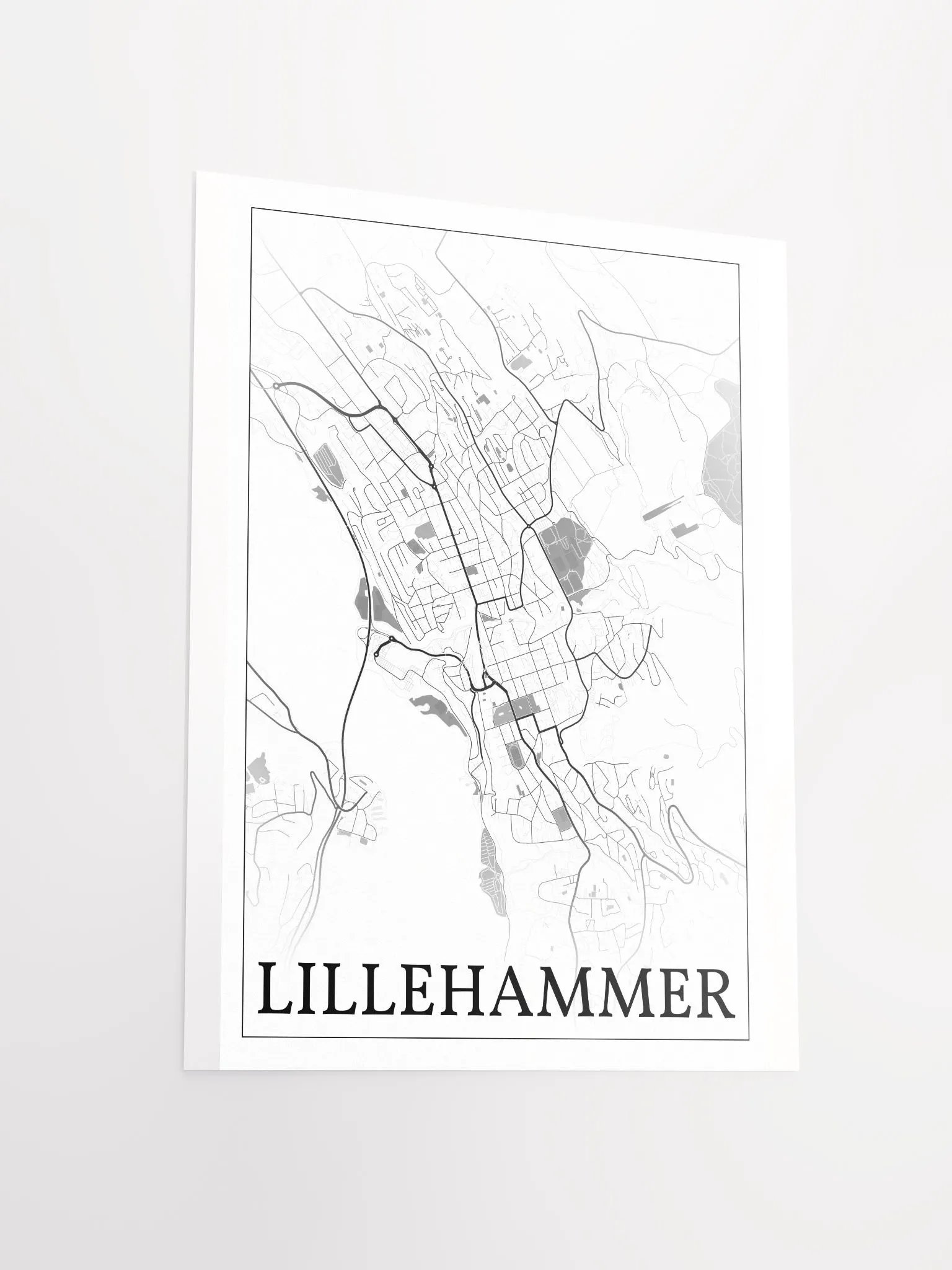 Lillehammer, Norway, city map print product image (15)