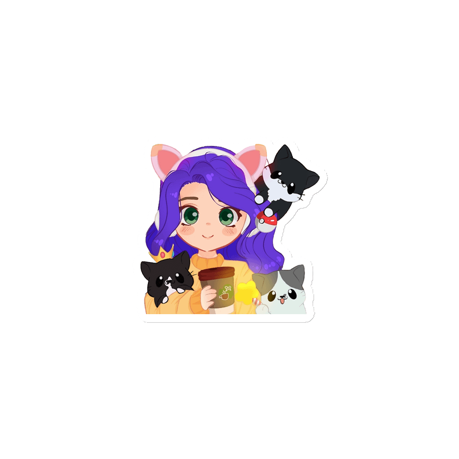 Al & Kitties Magnet Purple product image (1)