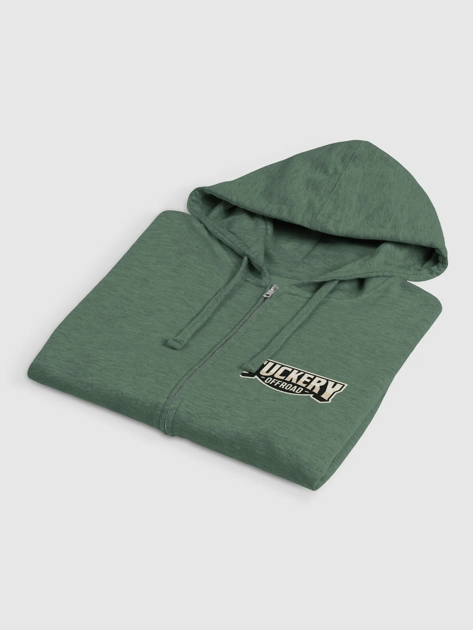 Unisex Zip-up Hoodie with F*ckery Jeep Logo - Clean product image (4)