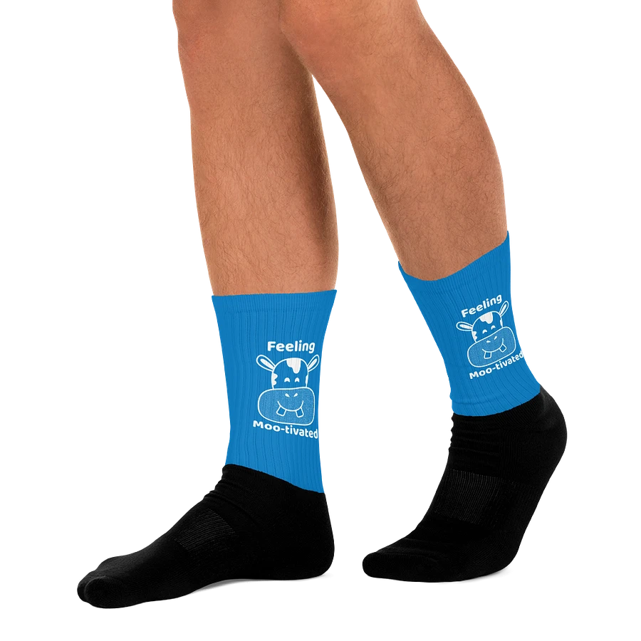 Feeling Mootivated Blue Cow Socks product image (10)