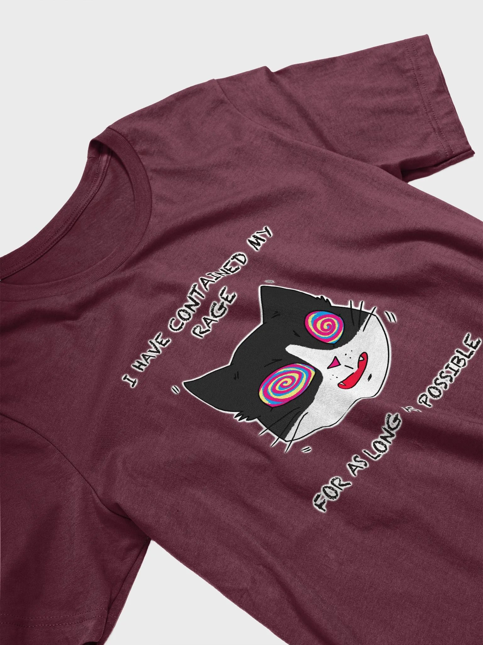 Rage Cat With Text Supersoft T-Shirt Multicolor product image (20)