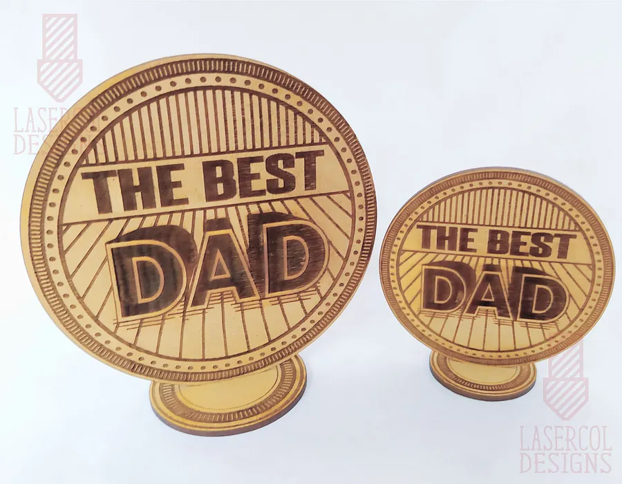 Father's Day Gift Plaque (2 Sizes, 2 Styles) - Laser Cut Files product image (7)