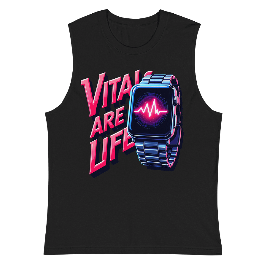 Heart Rate Graph Digital Watch muscle tank product image (2)