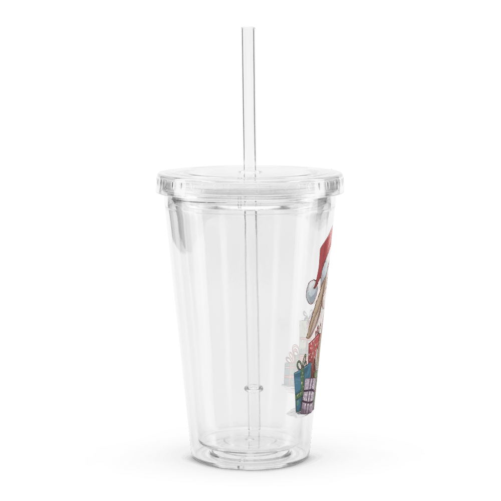 Santa Bunny Double Wall Clear Plastic Tumbler (16 oz) product image (3)