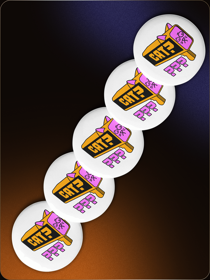 Cat Not Sure? Catscan Pin Button Set (5x) product image (2)