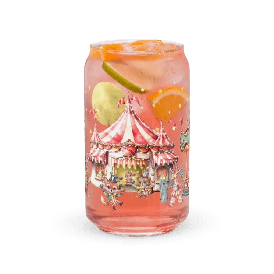 Midnight Circus Glass Can | 16oz – Whimsical & Elegant Drinkware product image (7)