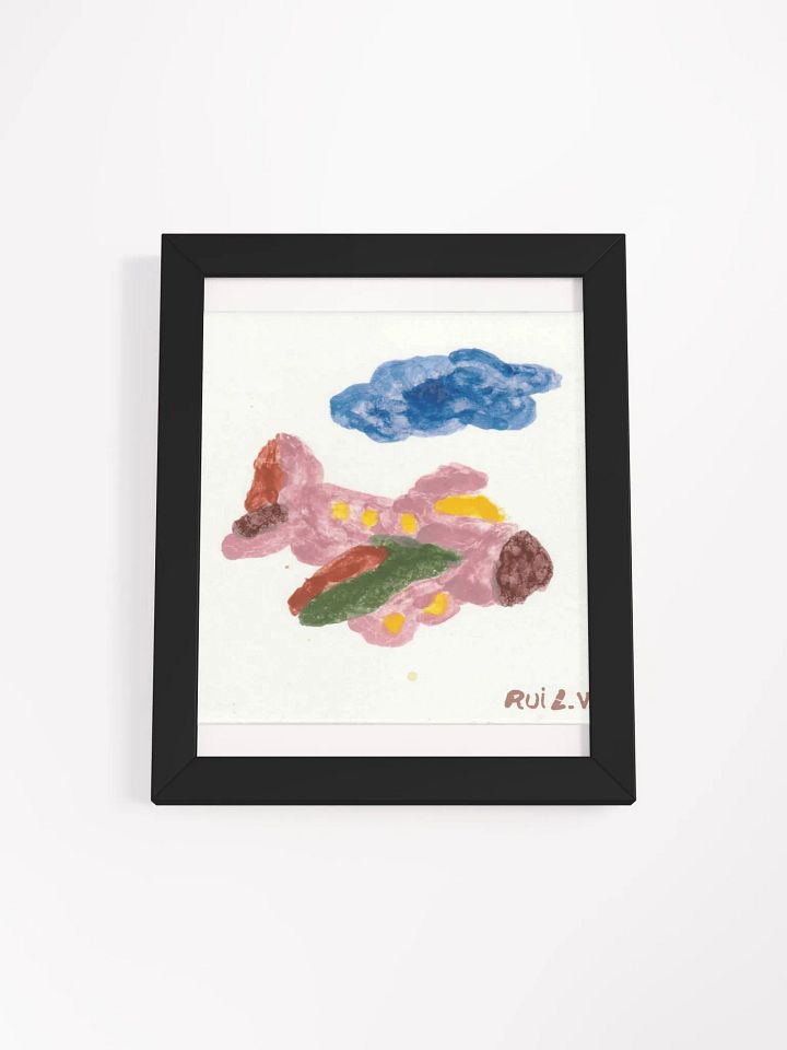 Kid Airplane (Framed High-Quality Matte Poster) product image (1)