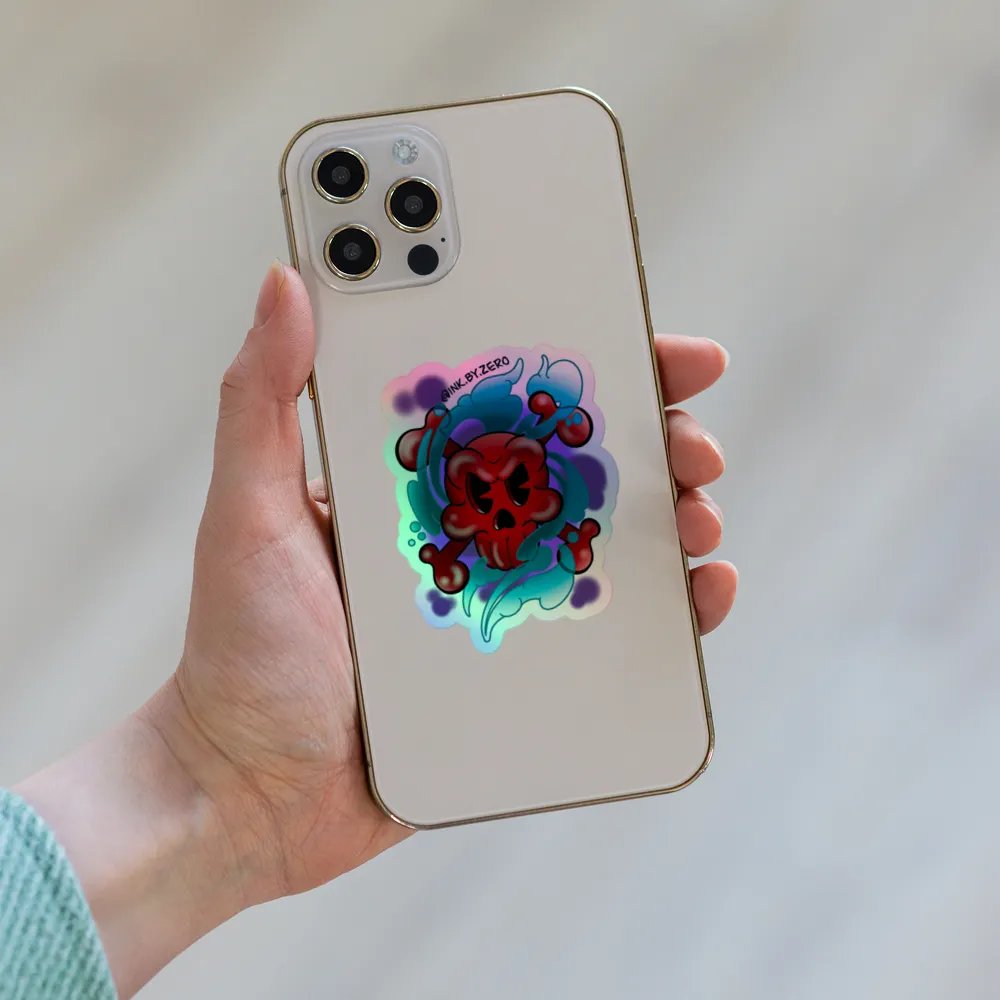 red toon skull sticker product image (8)