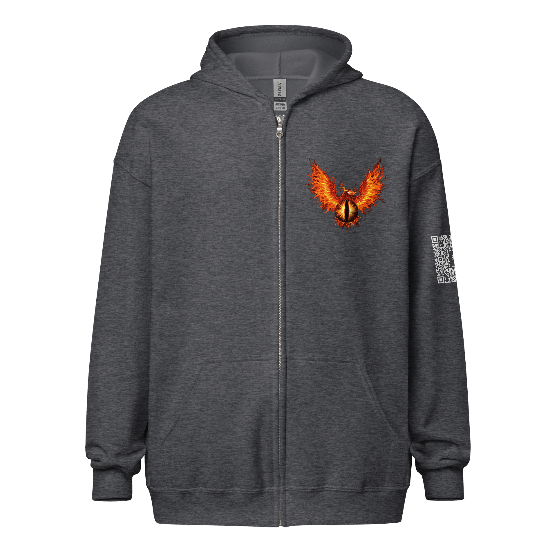 Gildan Zip-up Hoodie in Dark Heather product image (1)