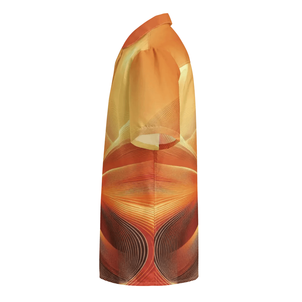 Men's Full-Print-4 Orange Hawaiian Shirt product image (3)