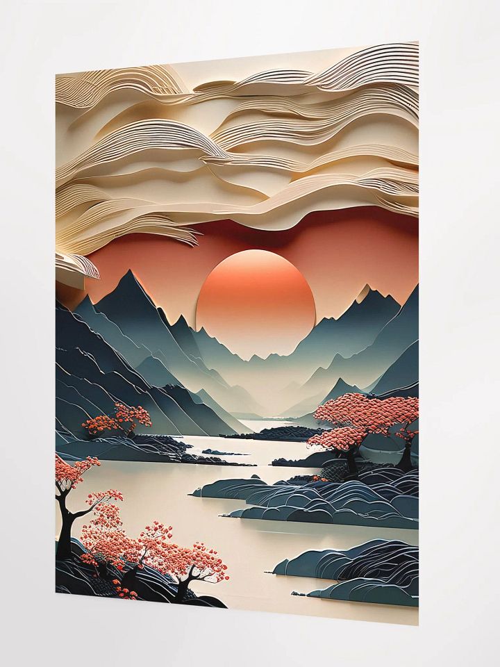 Japandi Art Sunset Poster - Medium Size 18x24 Inches product image (2)