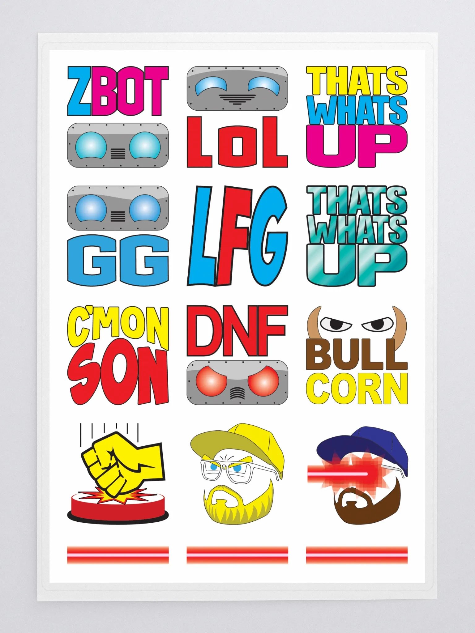 Emote Sticker Sheet product image (3)