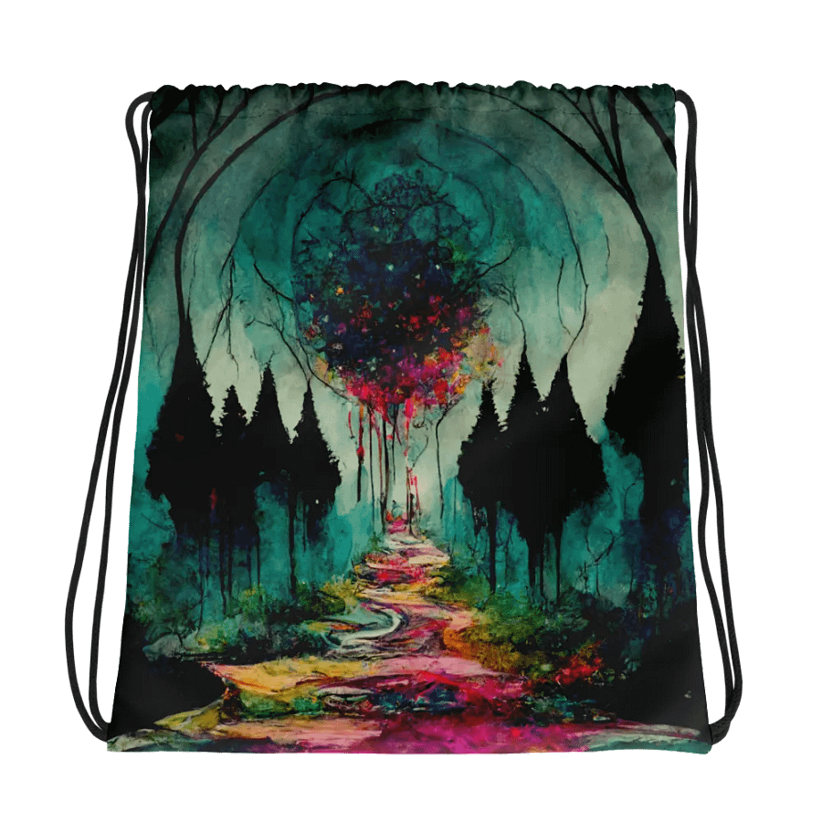 Enchanted Forest All-Over Drawstring Bag product image (1)