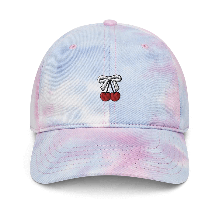 cherry bow embroidered tie-dye hat product image (1)