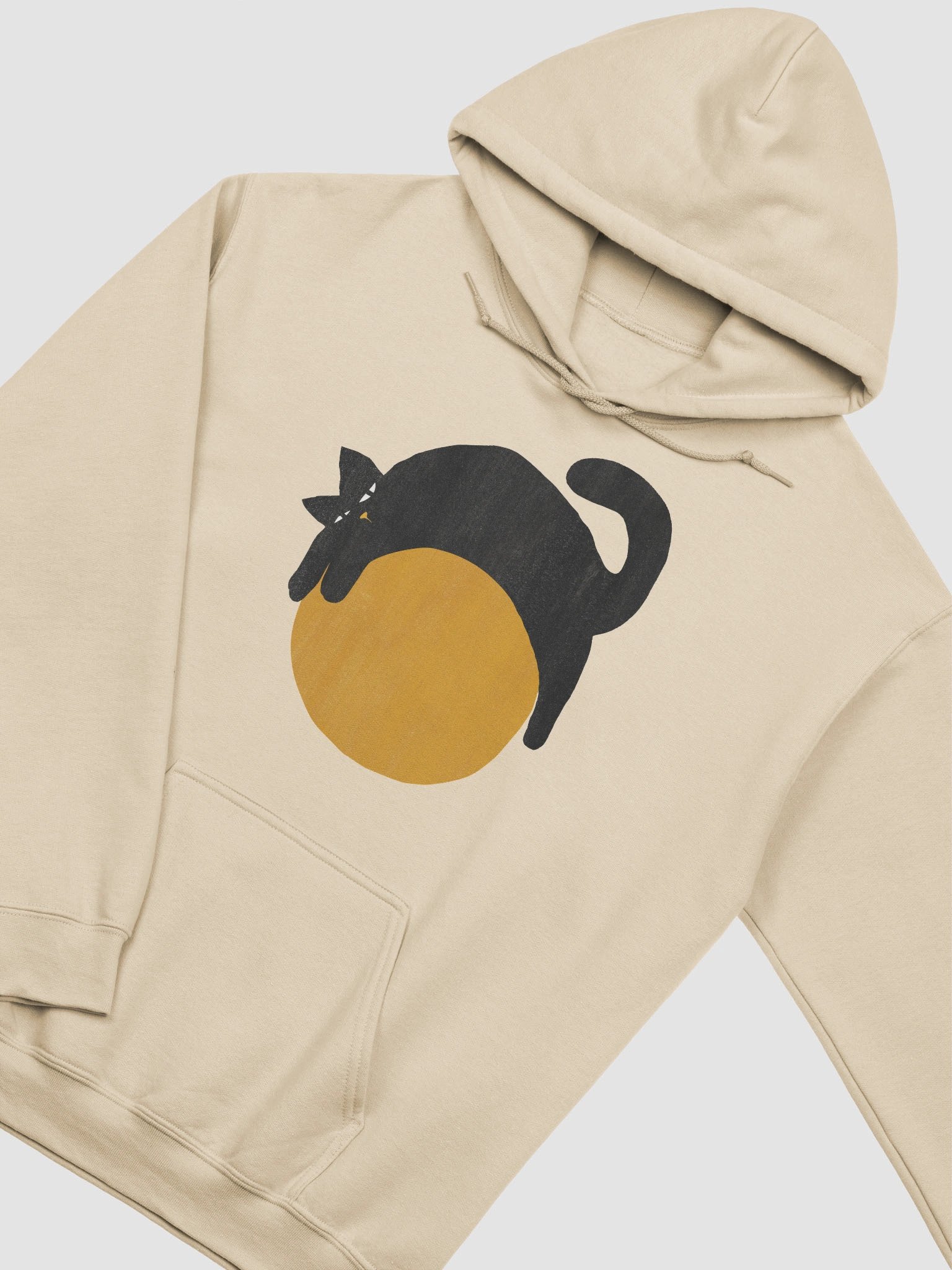 Lazy cat on a ball graphic hoodie product image (43)