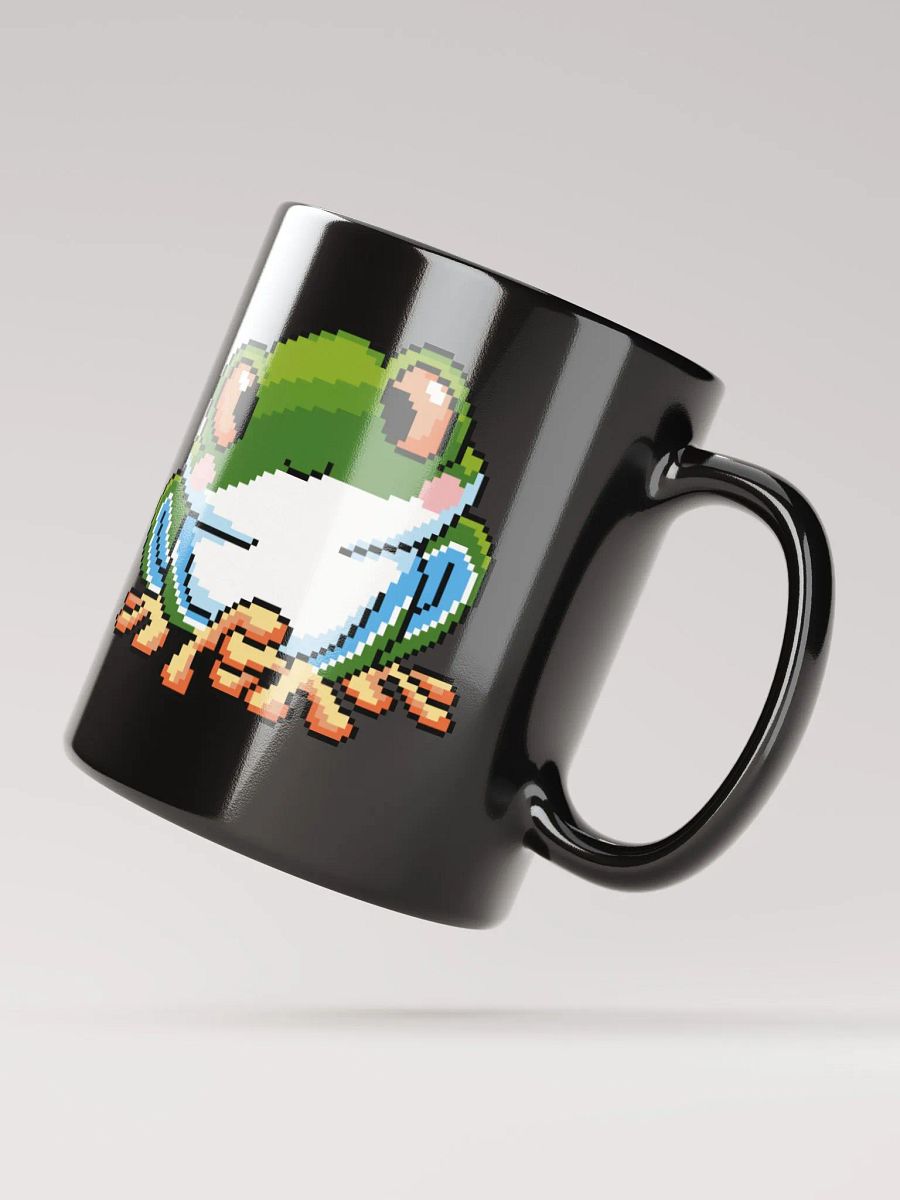 Dark Green Rip the Frog Black Glossy Mug product image (6)
