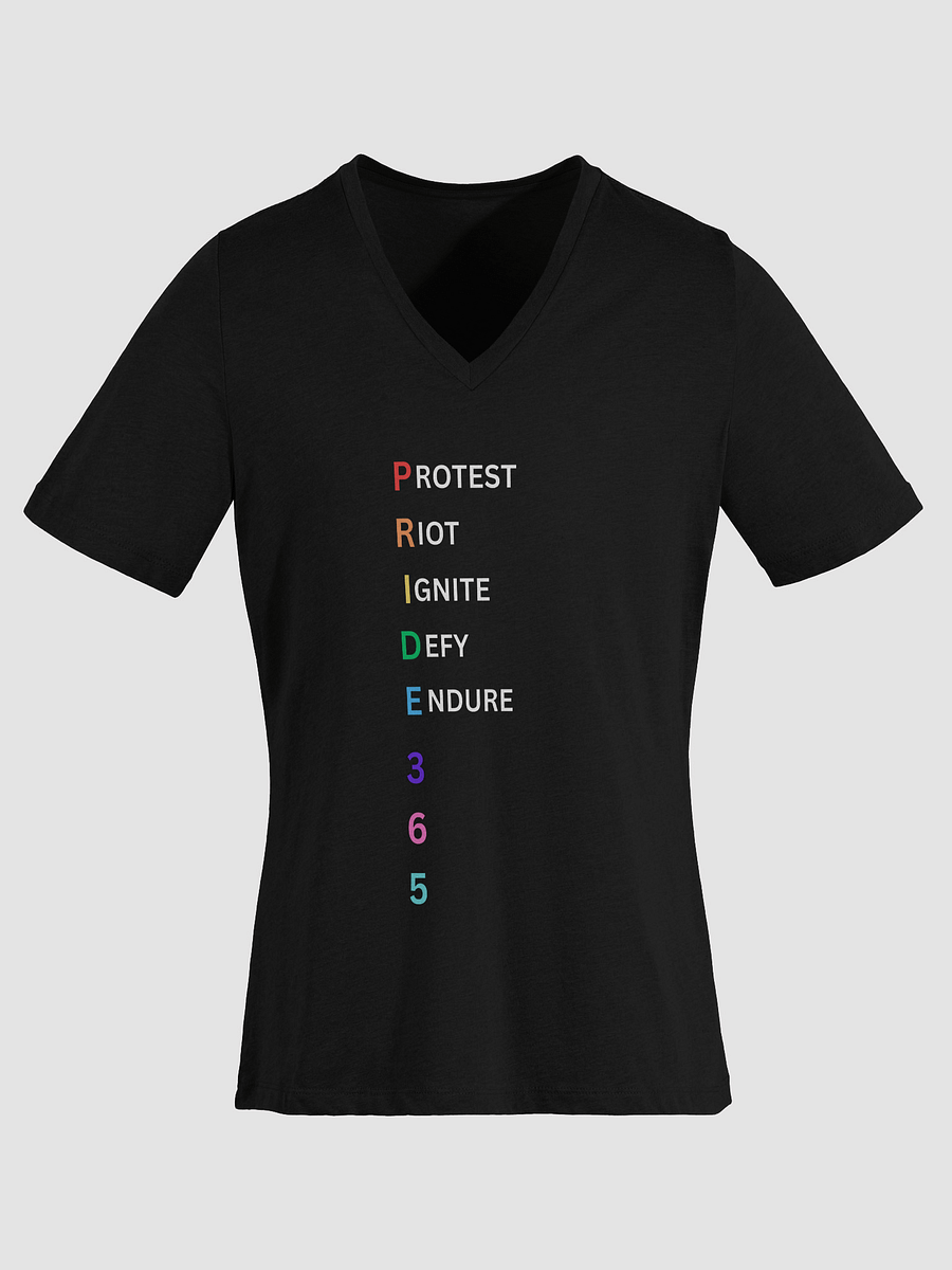 Pride 365 (protest, riot, ignite, endure) Relaxed V-Neck Tee product image (10)