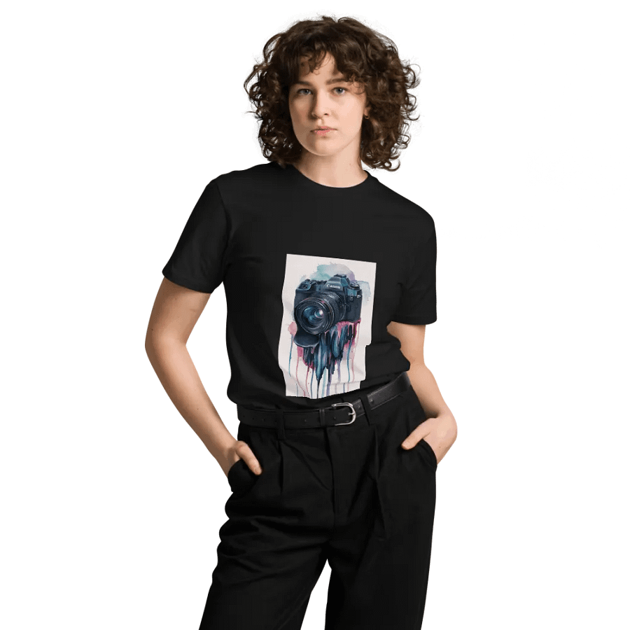 Melting Canon DSLR Watercolor T-Shirt product image (8)