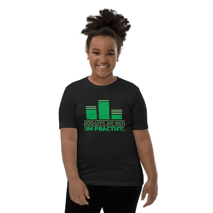 Podiums Are Won In Practice Kids Tee: Green product image (10)