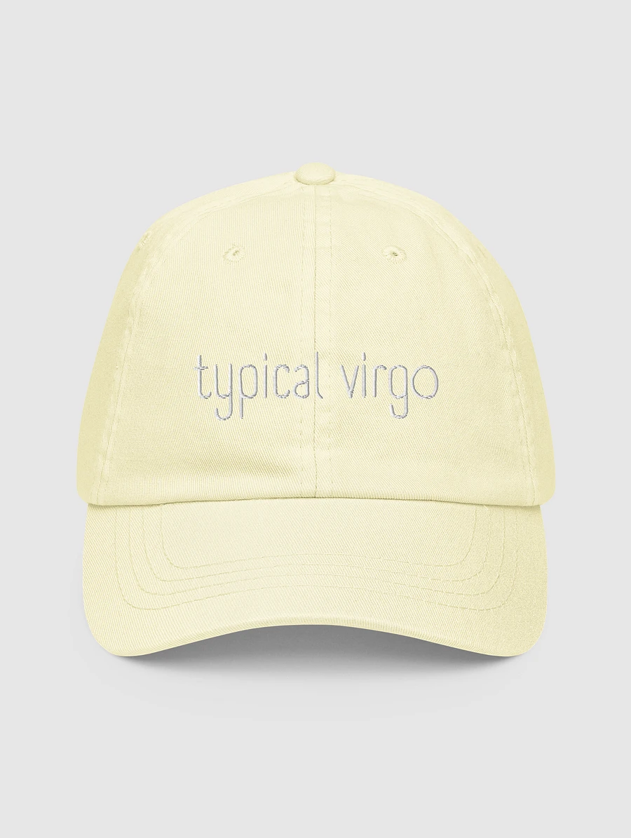 Typical Virgo White on Pastel Yellow Baseball Hat product image (1)
