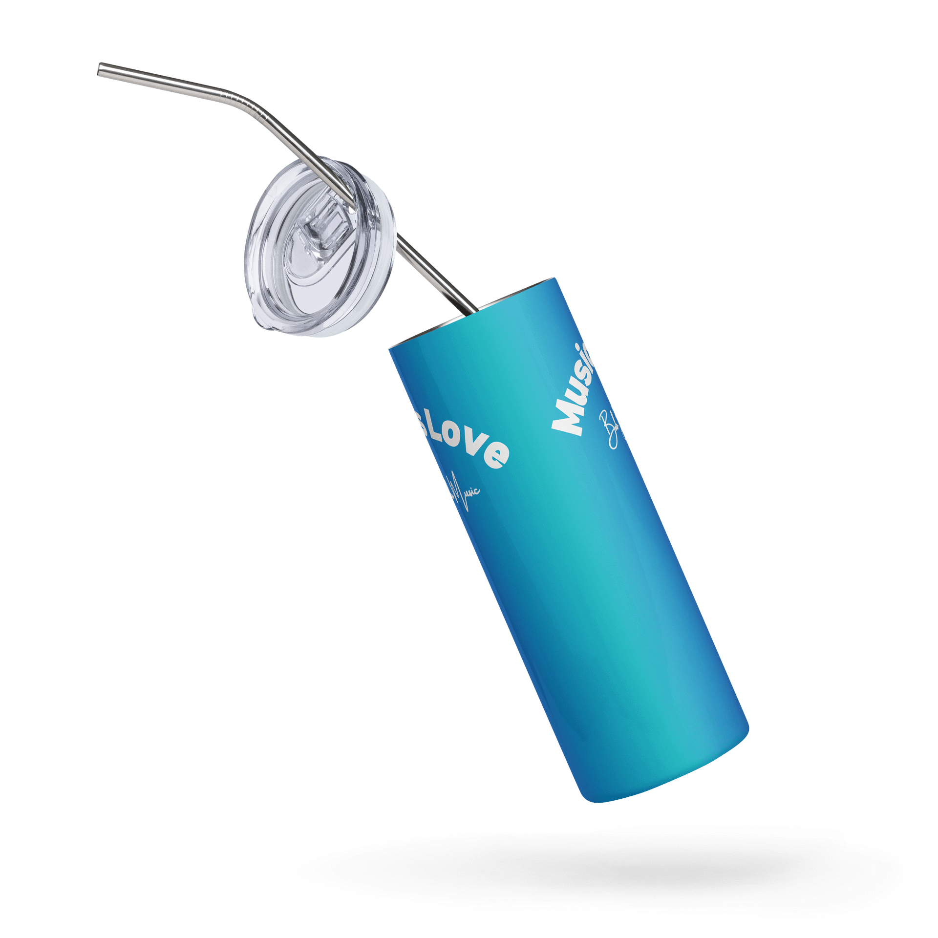 20 oz. Stainless Steel Tumbler w/Straw - Music Is Love product image (12)