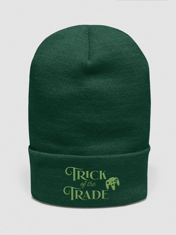 Green Beanie "Trick of the Trade" (Kiwi Text) product image (1)