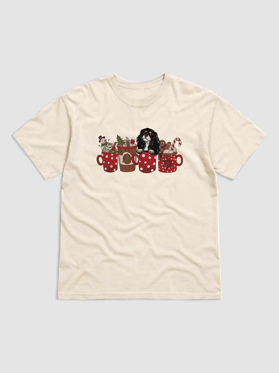 Cute Cavalier King Charles Spaniel(Tricolor) in a Christmas Cup T-Shirt | Funny Christmas Pup in a Cup product image (14)