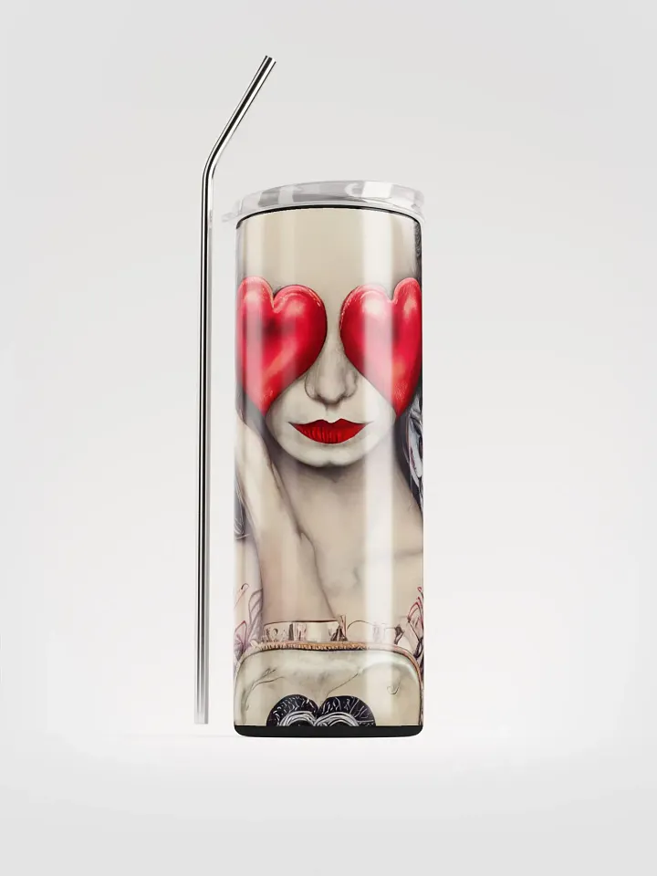 Gothic Queen of Hearts Stainless Steel Tumbler: Regal Romance product image (1)
