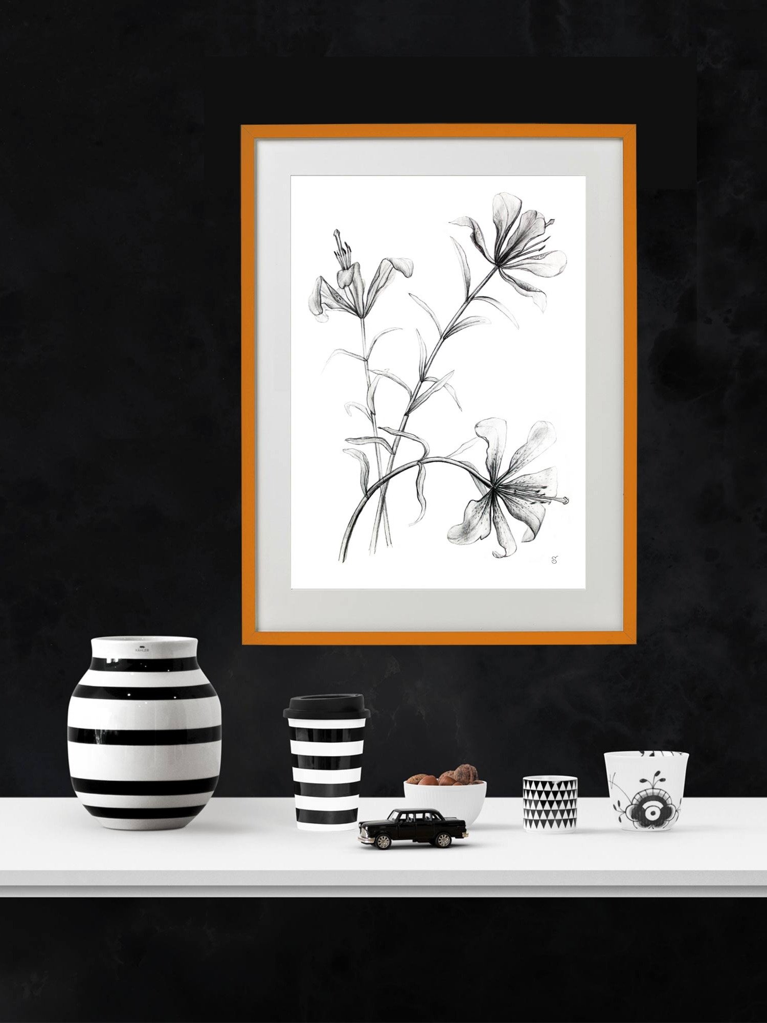 Lily Botanical Drawing Poster - Wild Elegant Flowers product image (6)