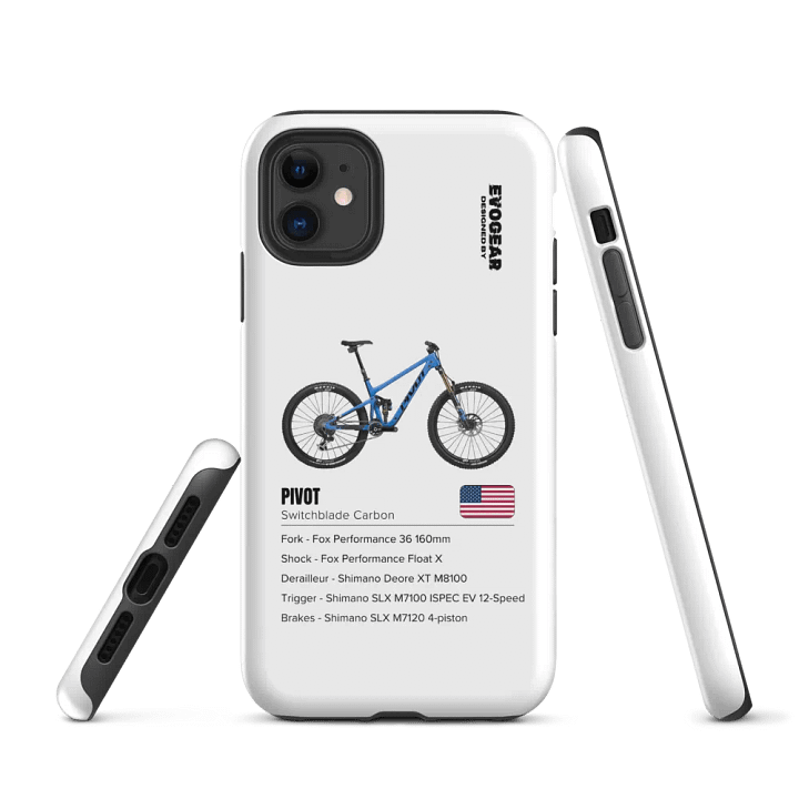 White Pivot Switchblade Carbon iPhone Case product image (1)
