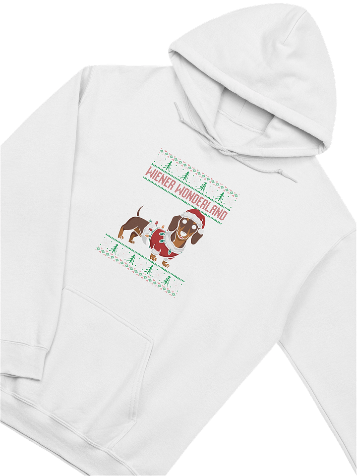 Wiener Wonderland Dachshund Hoodie – Funny Christmas Doxie Holiday Pullover product image (34)