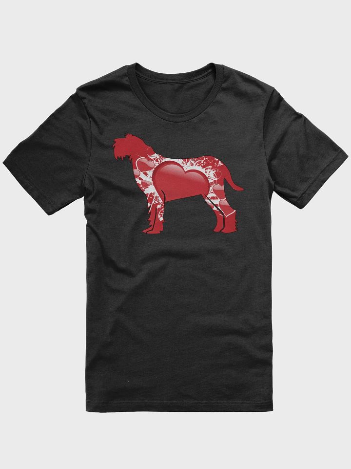 Spinone Italiano Silhouette filled with big Red Hearts product image (1)