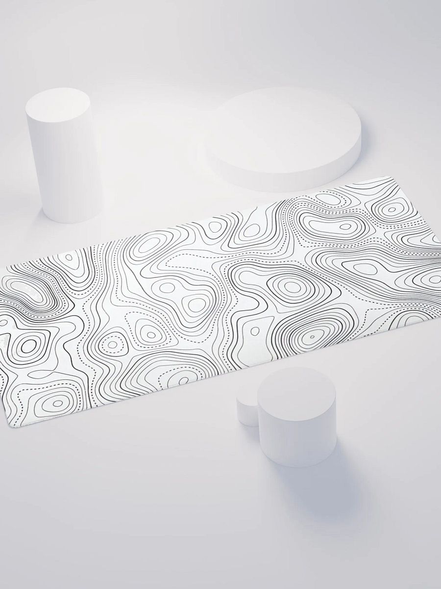 Gaming mouse pad stripes white product image (4)