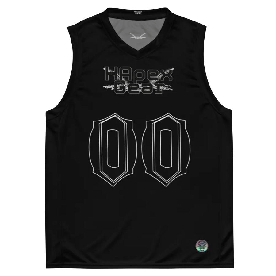 Sync - Black - Recycled Unisex Basketball Jersey - Black HApex Gear Black Logo product image (2)