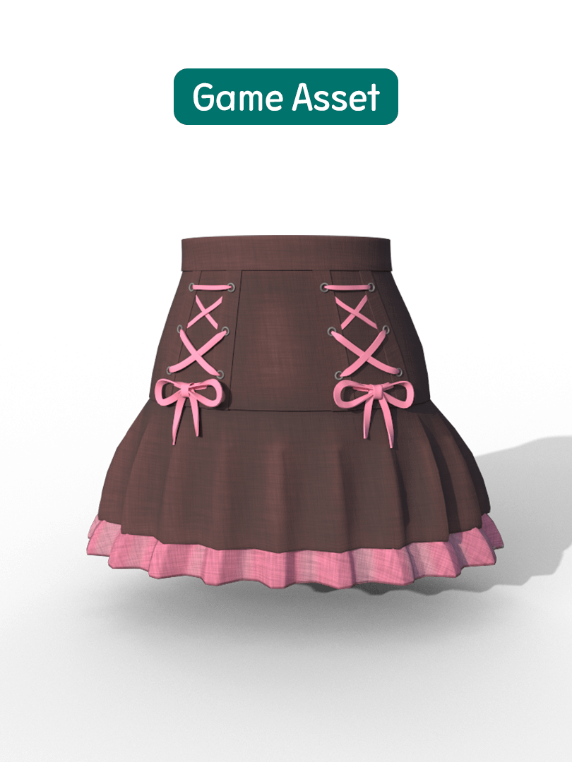 Sweet Punk Skirt/Unwarapping, Fbx, Obj product image (1)