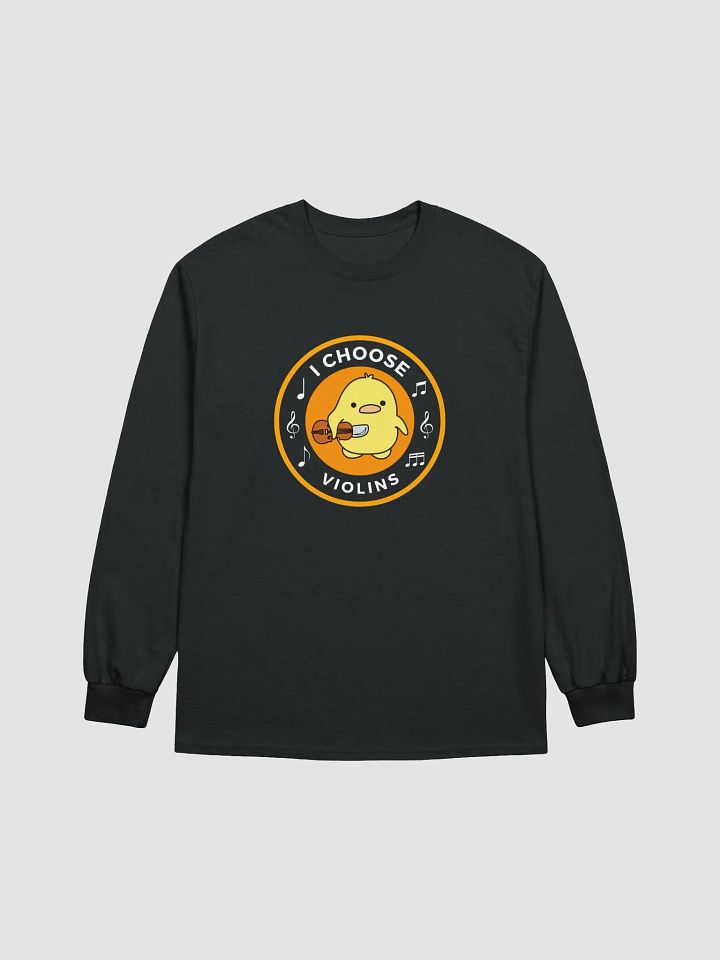 I choose violins Gildan Ultra Cotton Long Sleeve T-Shirt product image (1)