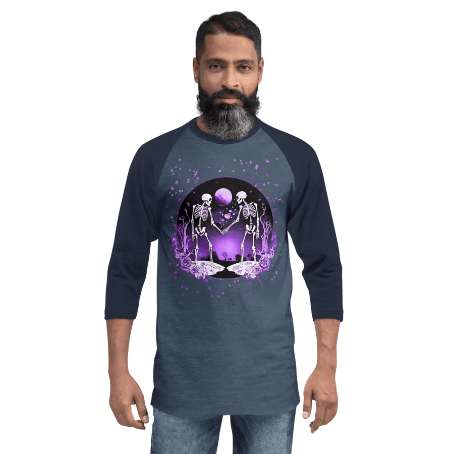 Cosmic Love Skeletons raglan Tee product image (3)