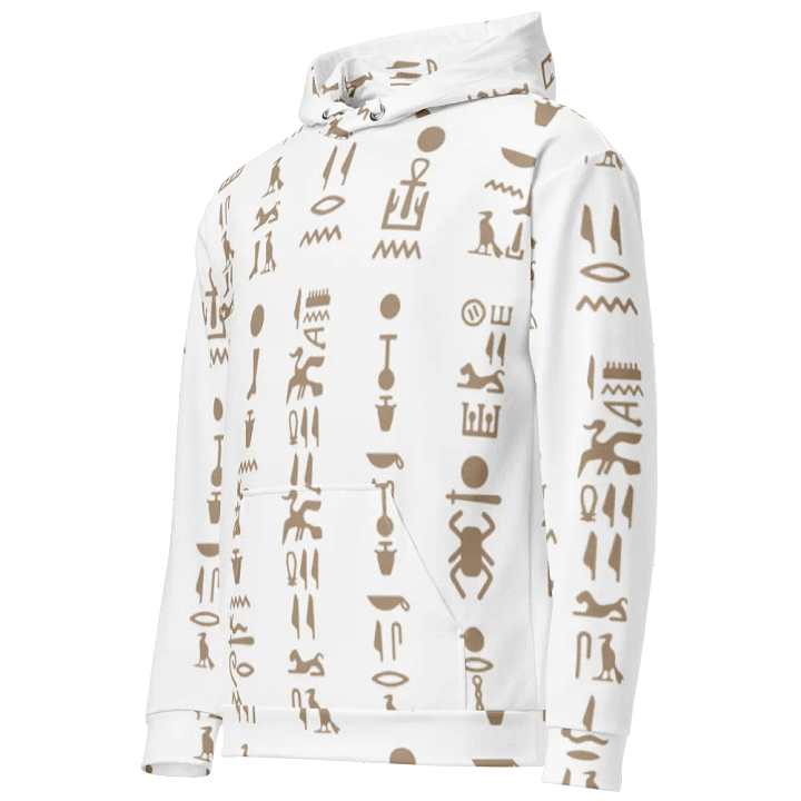 Isis White Hieroglyphs Unisex Hoodie product image (2)
