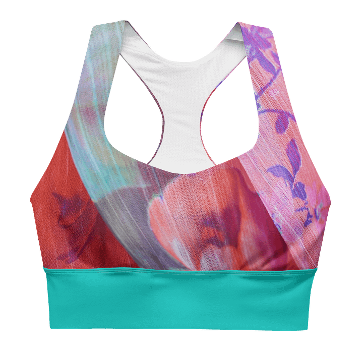 Paradise Breeze Iris Blue Recycled Longline Sports Bra product image (1)