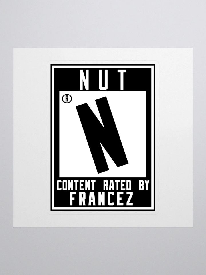 Rated N For Nut Sticker product image (1)