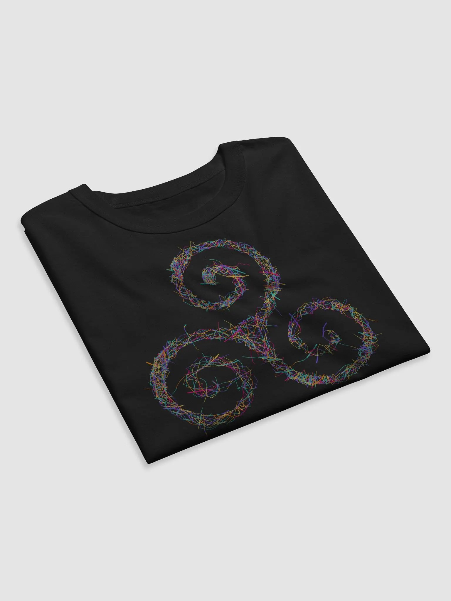 Vibrant Triskelion Tee | Celtic Sacred Geometry Art product image (10)
