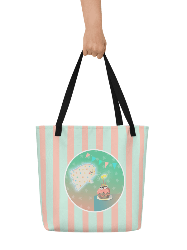 Pastel Little Ghost Birthday Cake - Tote Bag product image (1)