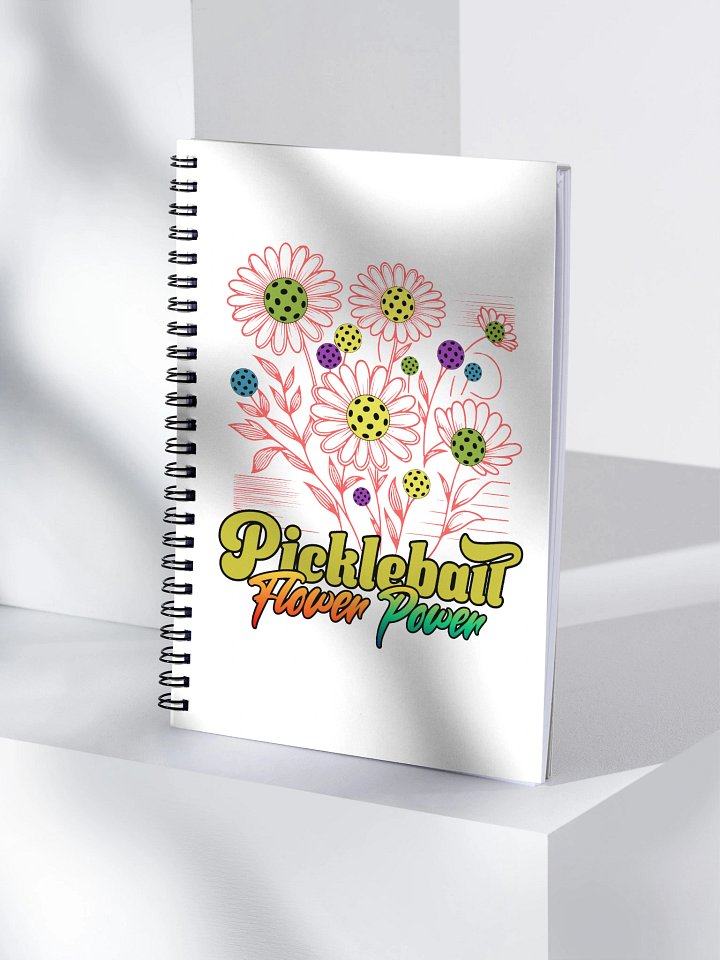 Pickleball Flower Power Spiral Notebook product image (1)